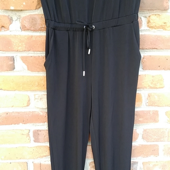 Michael Kors Drawstring-Waist Jumpsuit Black - Picture 4 of 8